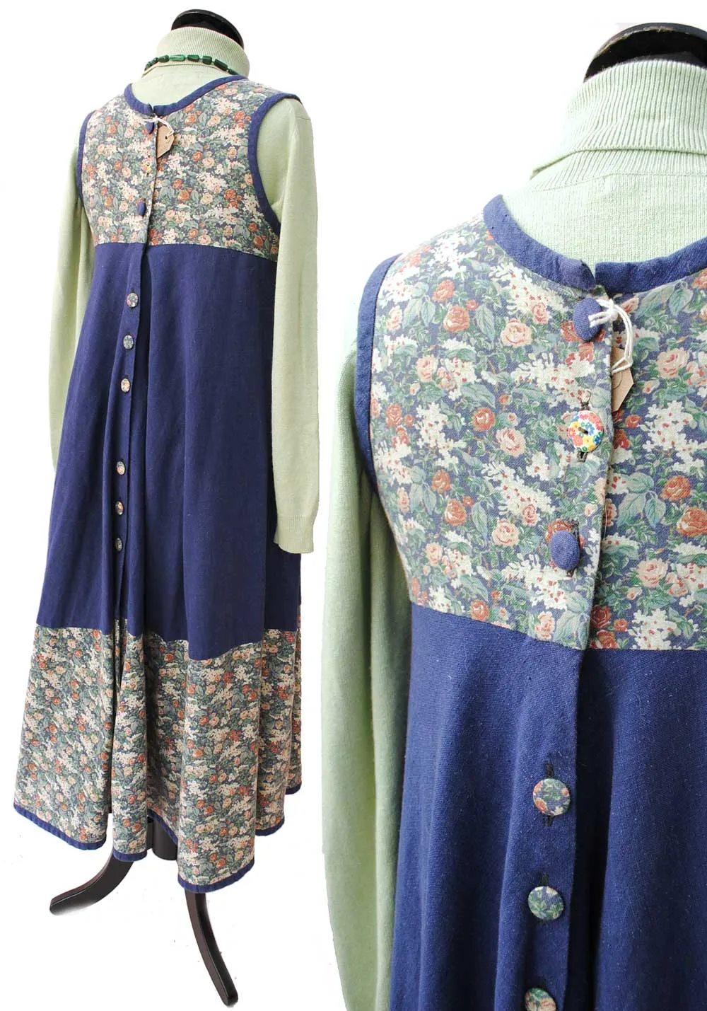 1970s Vintage Anna Belinda A-Line Tent Dress • Smock Dress