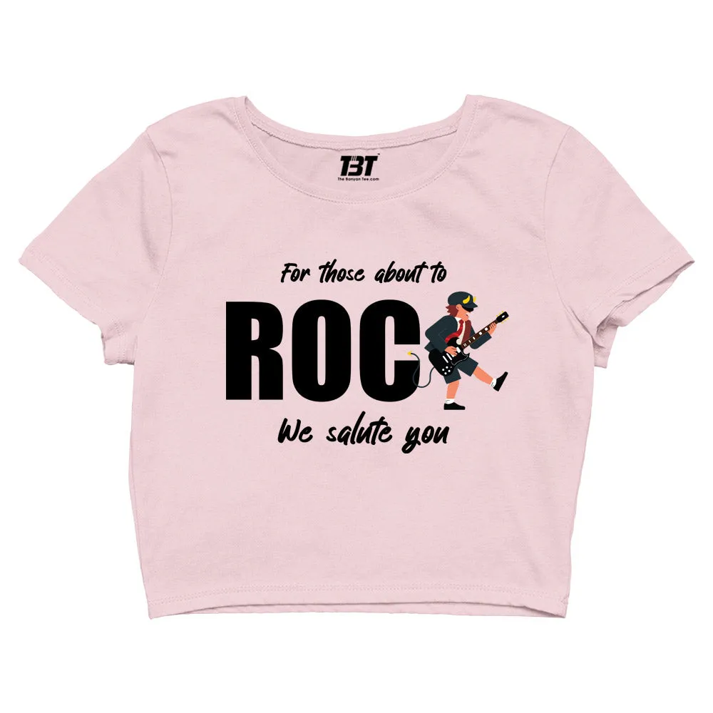 AC/DC Crop Top - For Those About To Rock