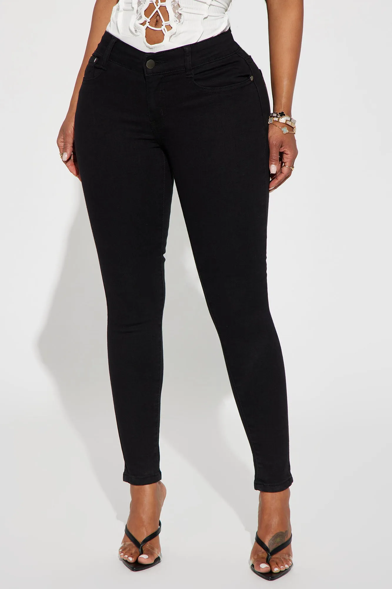 All The Booty Ripped Skinny Jeans - Black
