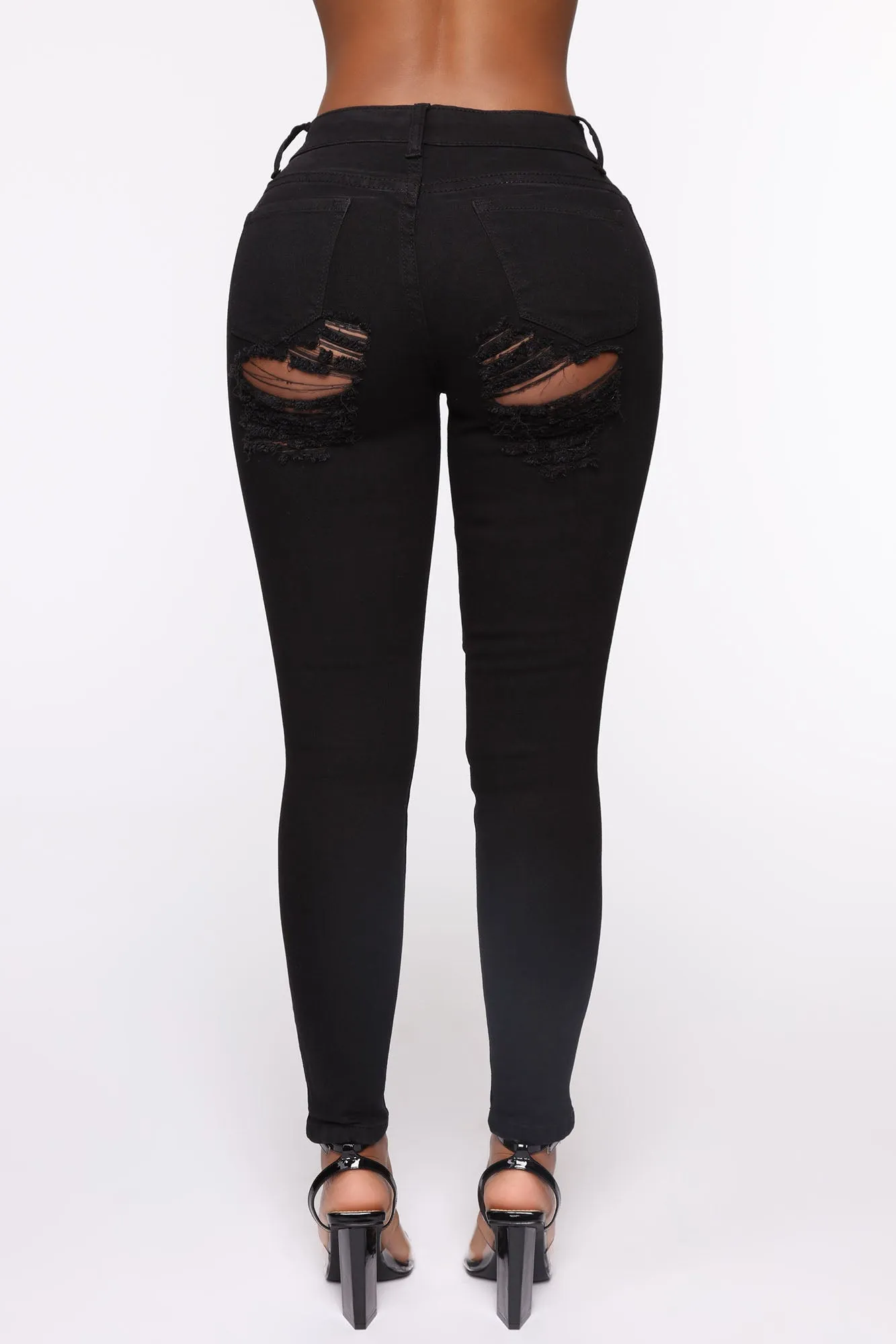All The Booty Ripped Skinny Jeans - Black