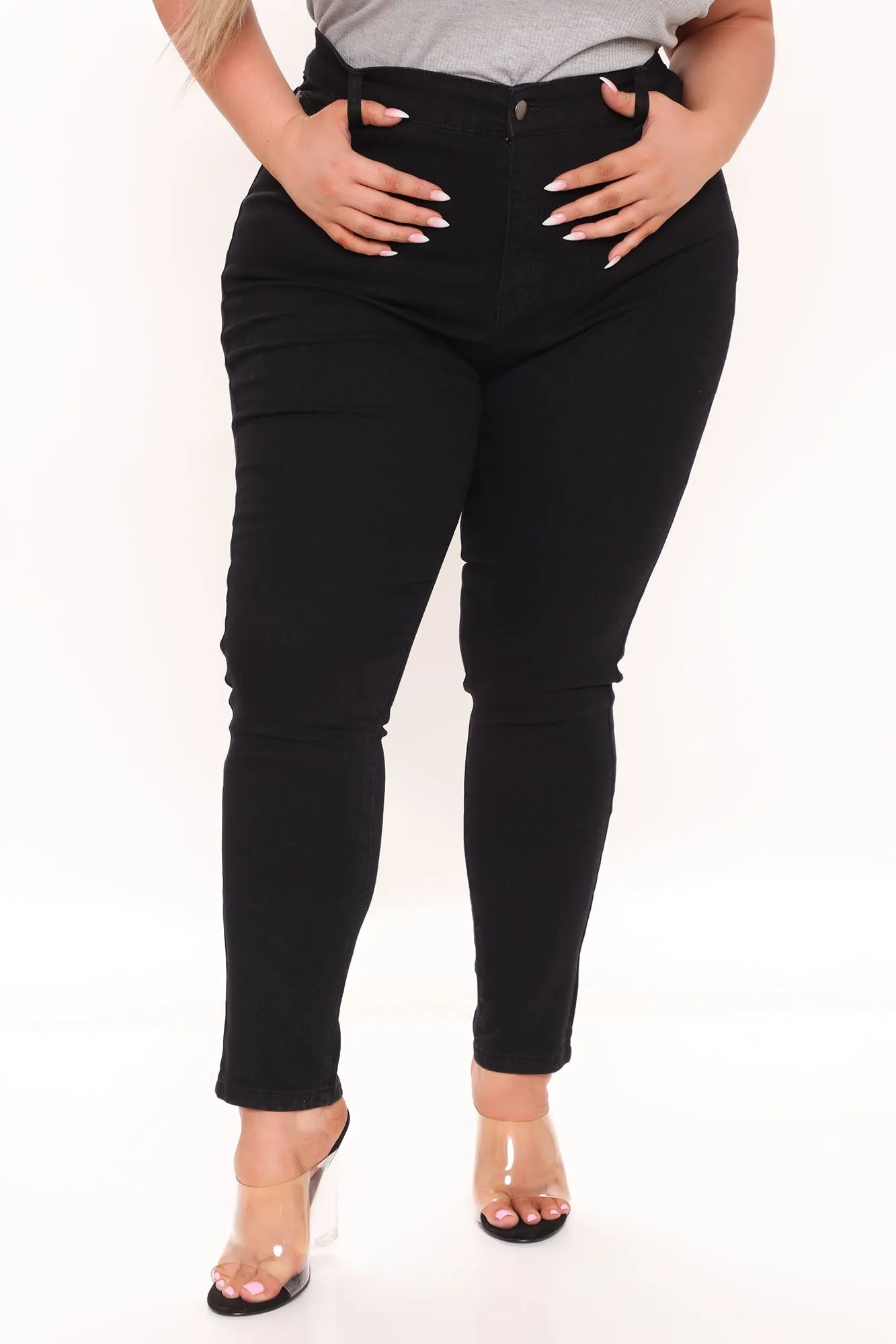 All The Booty Ripped Skinny Jeans - Black