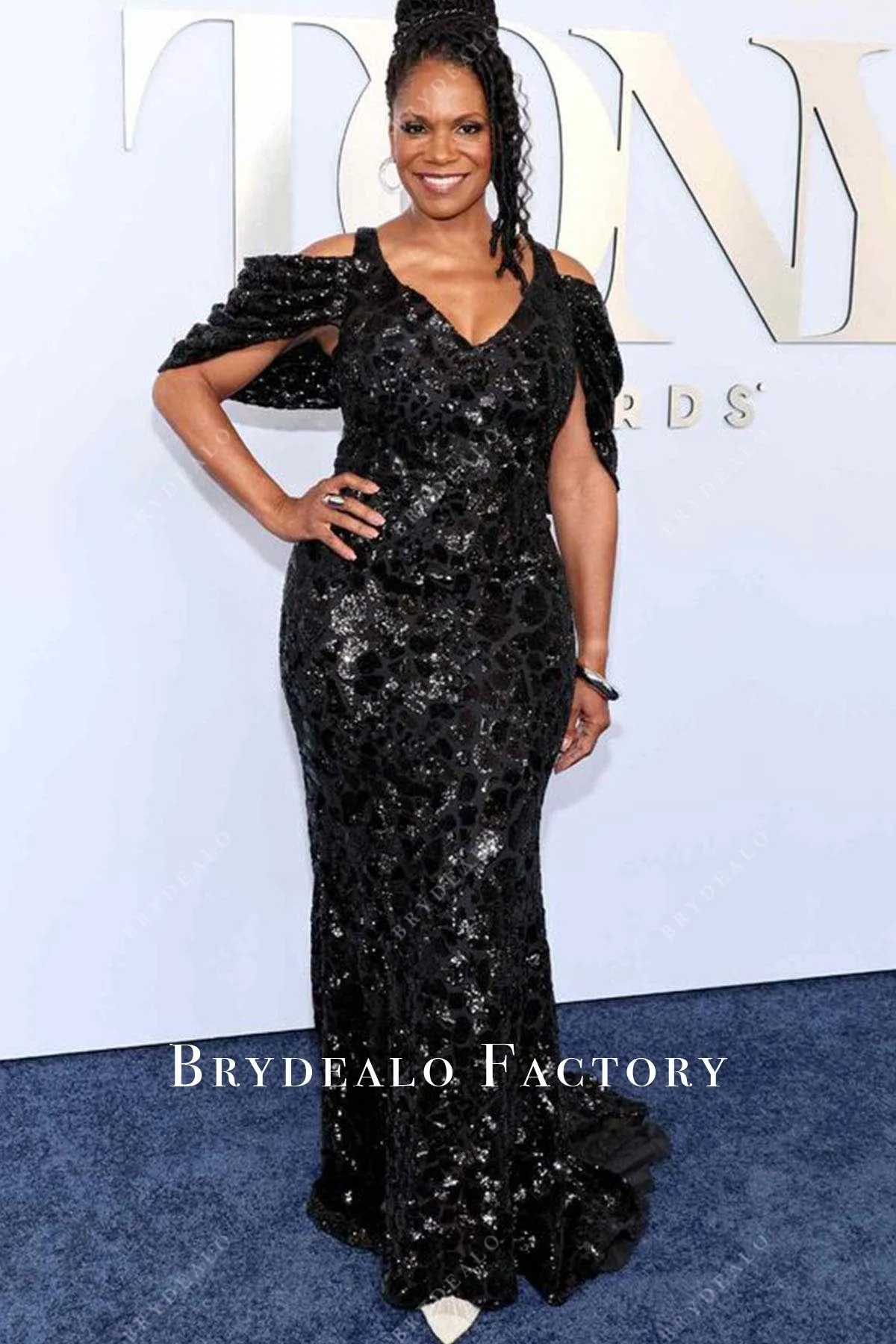 Audra McDonald 2024 Tony Awards Black Dress