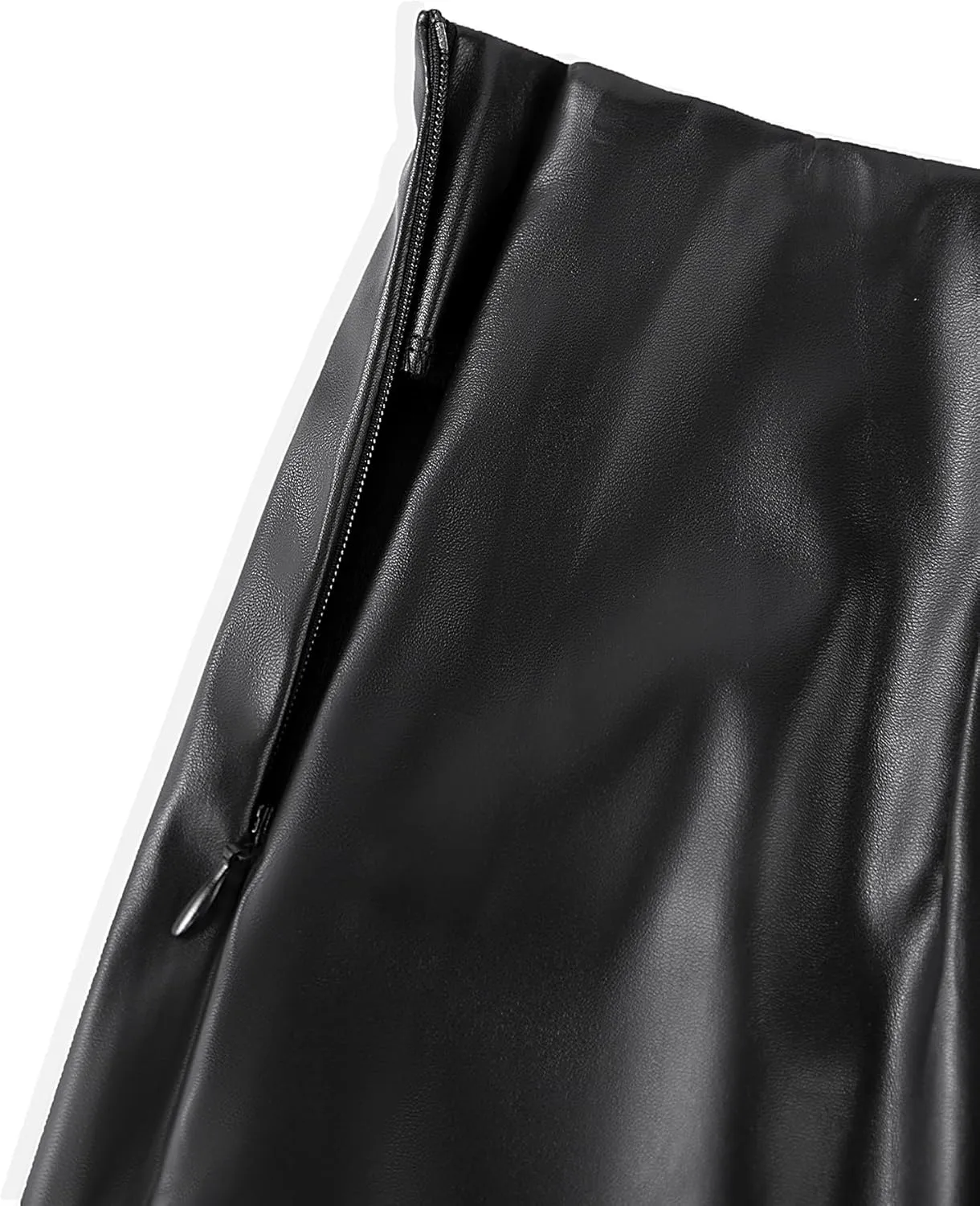 Avanova Women Faux Leather Slit Split Mini Skort High Rise Bodycon Short Skirt