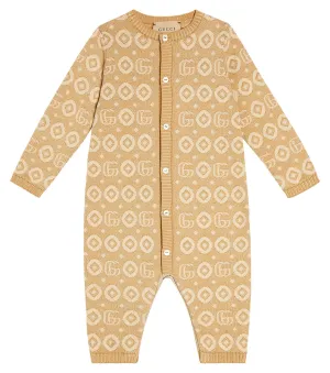 Baby gg Gucci Kids cotton bodysuit, neutral