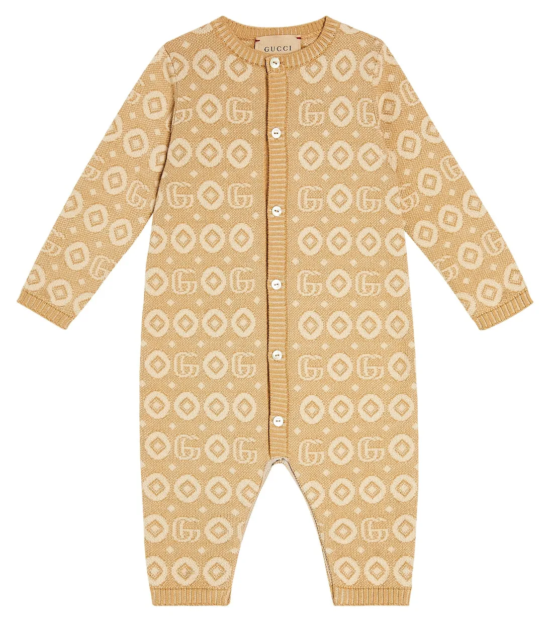 Baby gg Gucci Kids cotton bodysuit, neutral