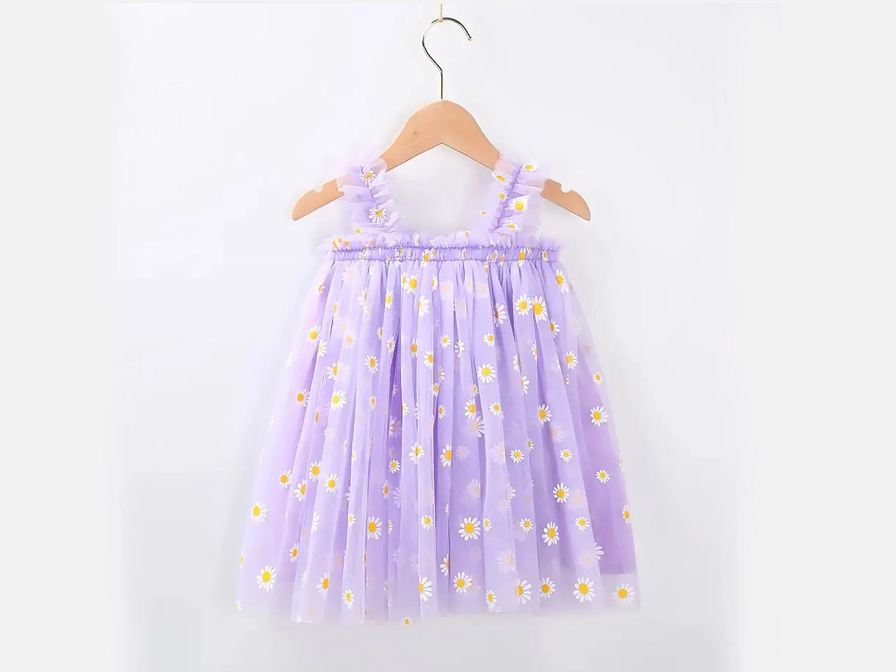 Baby Tulle Dress, Lavender Tulle Dress, Daisy Tutu Dress, Princess Outfit, Tulle Flower Girl Dress, First Birthday Dress