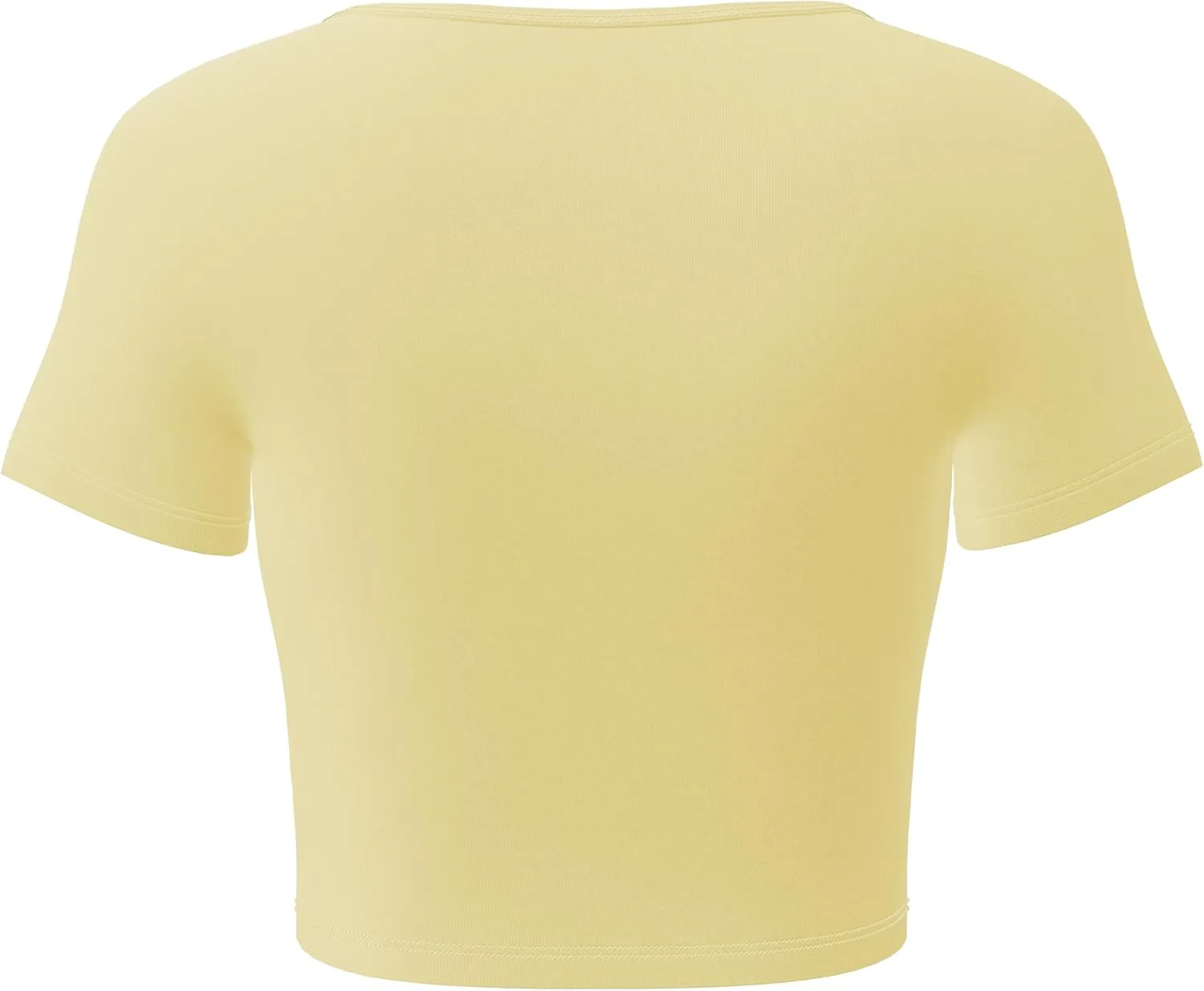 Basic Crop Tops for Women Short Sleeve T-Shirts Scoop Neck Cropped Shirts Women's Crop Top Cute Summer Tops Slim Fit Tees