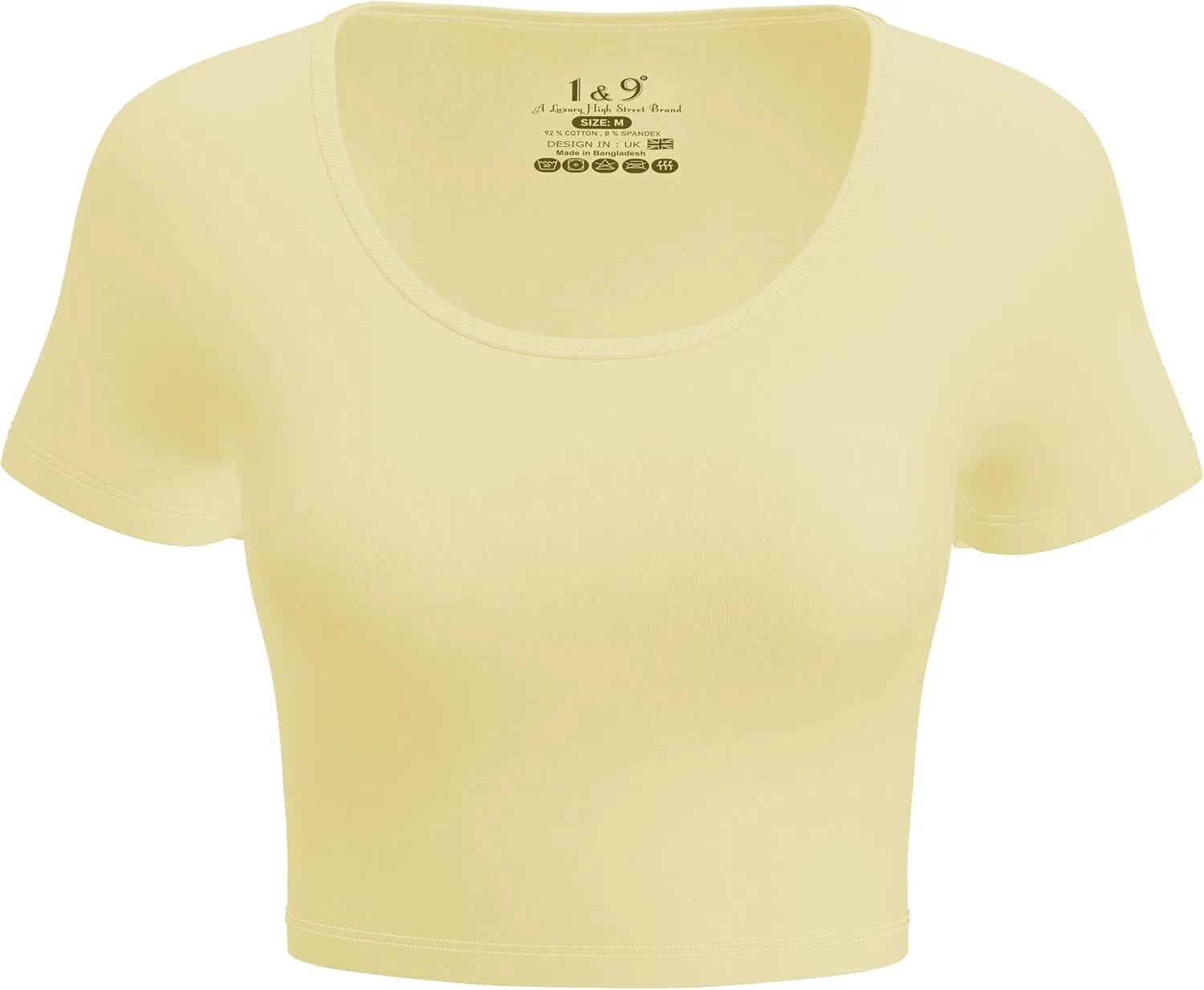 Basic Crop Tops for Women Short Sleeve T-Shirts Scoop Neck Cropped Shirts Women's Crop Top Cute Summer Tops Slim Fit Tees