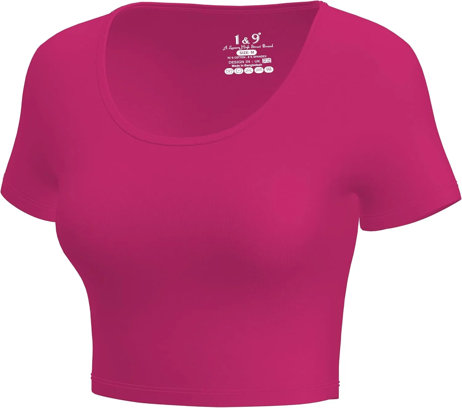 Basic Crop Tops for Women Short Sleeve T-Shirts Scoop Neck Cropped Shirts Women's Crop Top Cute Summer Tops Slim Fit Tees
