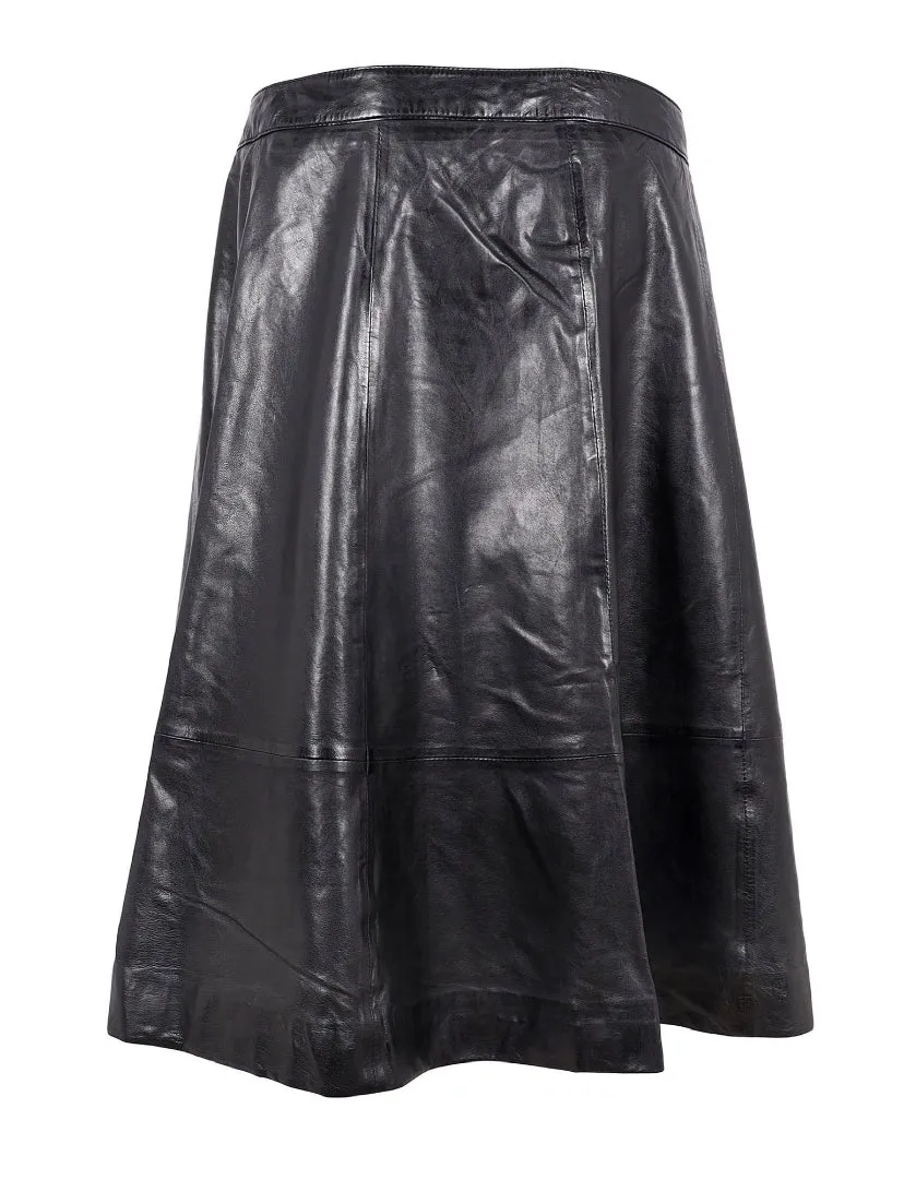 Black Leather Skirt