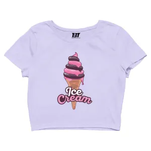 Black Pink Crop Top - Ice Cream