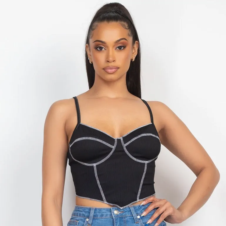 Bustier Ribbed Crop Top