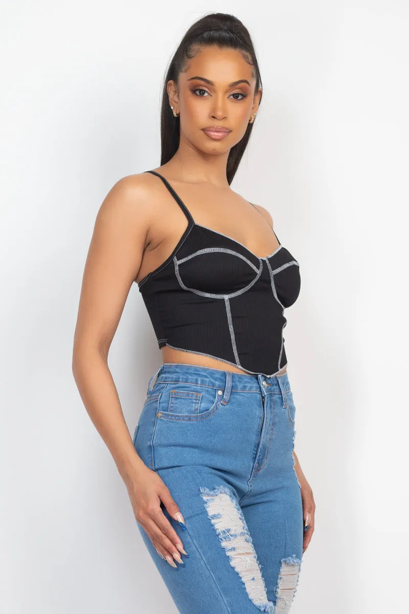 Bustier Ribbed Crop Top