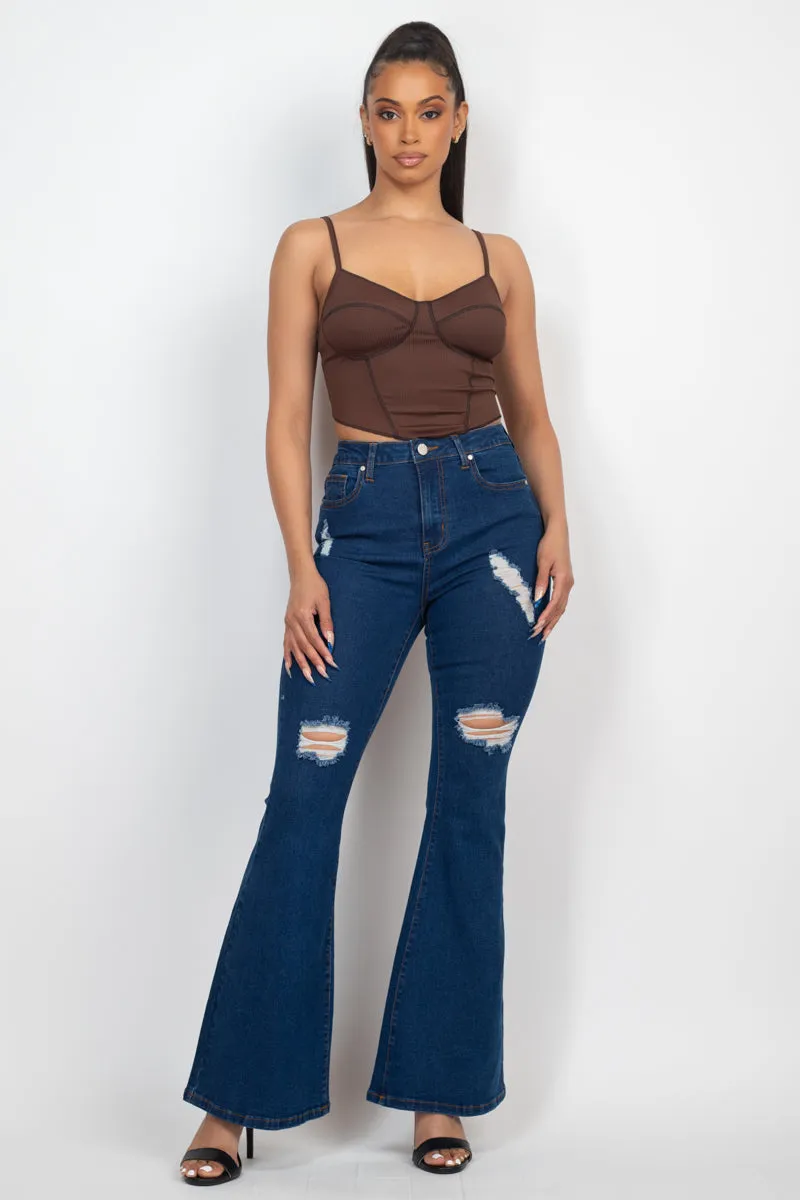 Bustier Ribbed Crop Top