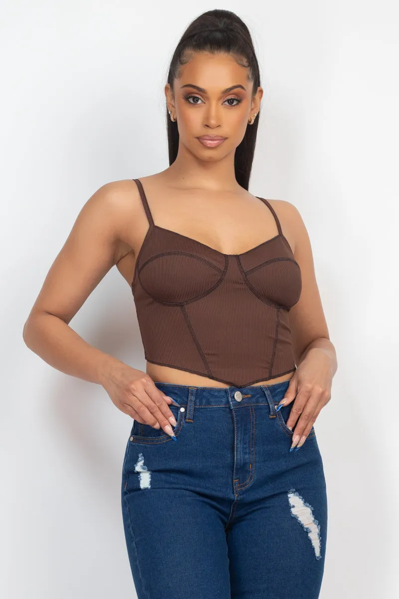 Bustier Ribbed Crop Top