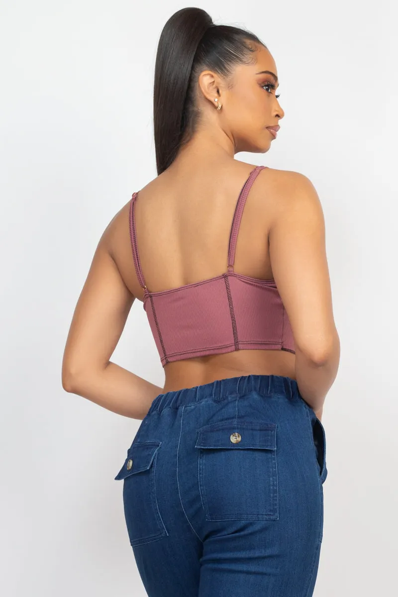 Bustier Ribbed Crop Top