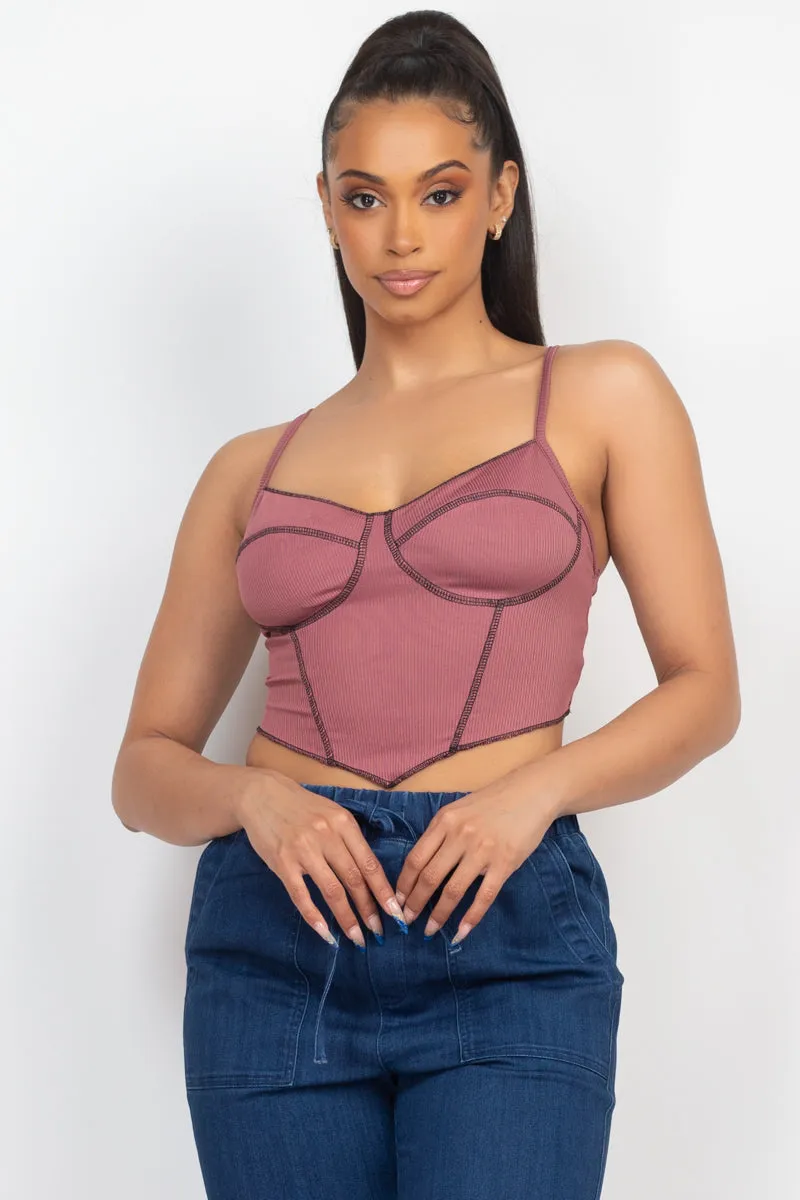 Bustier Ribbed Crop Top