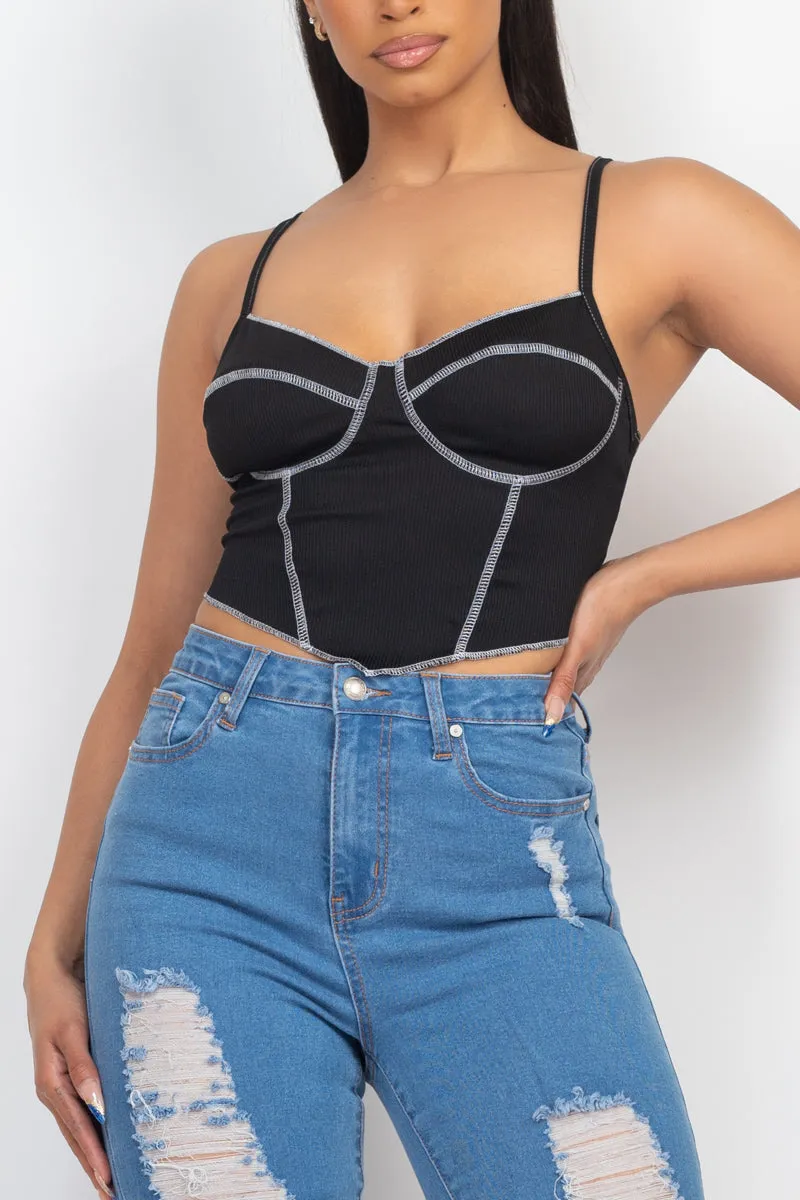 Bustier Ribbed Crop Top