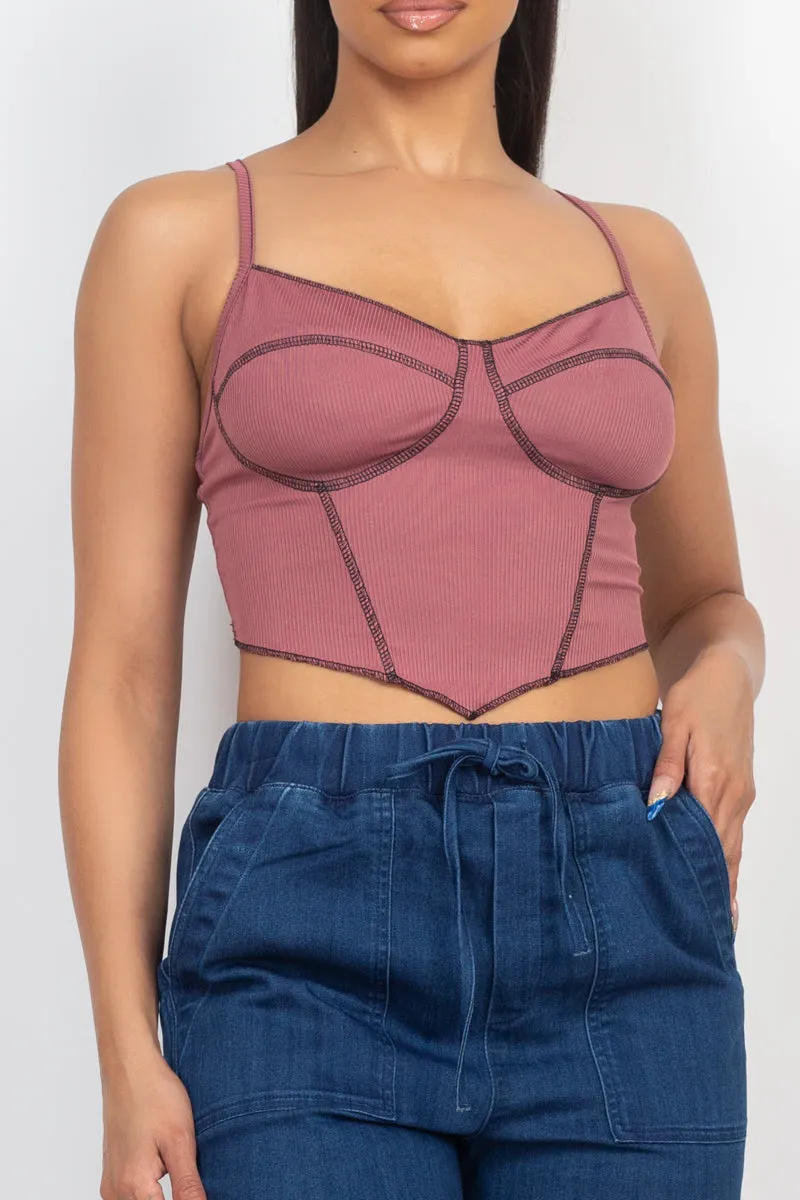 Bustier Ribbed Crop Top
