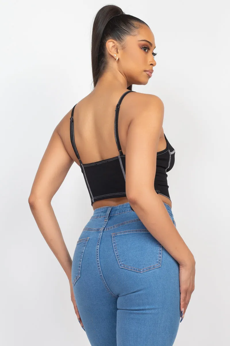 Bustier Ribbed Crop Top