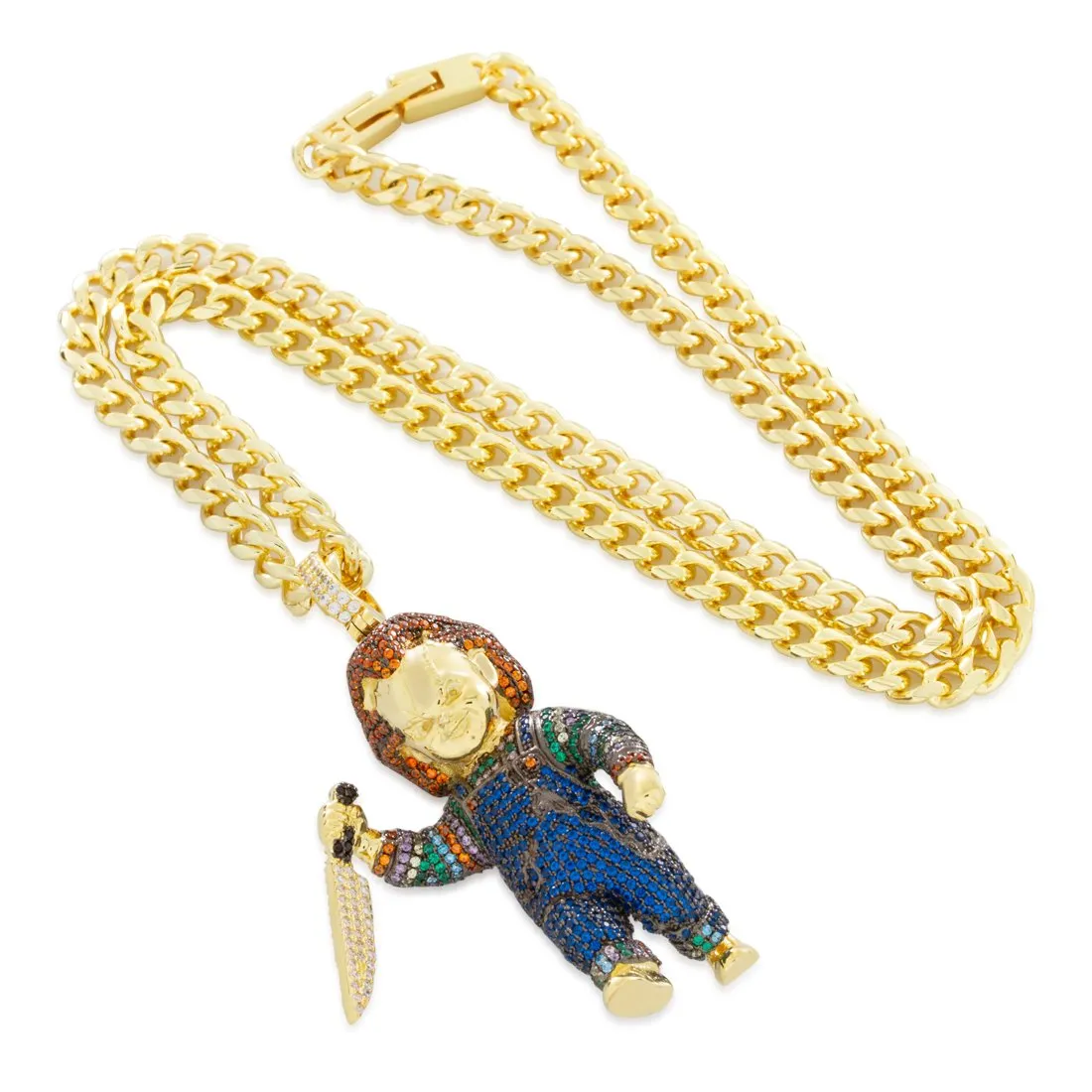 Chucky x King Ice - Evil Chucky Doll Necklace