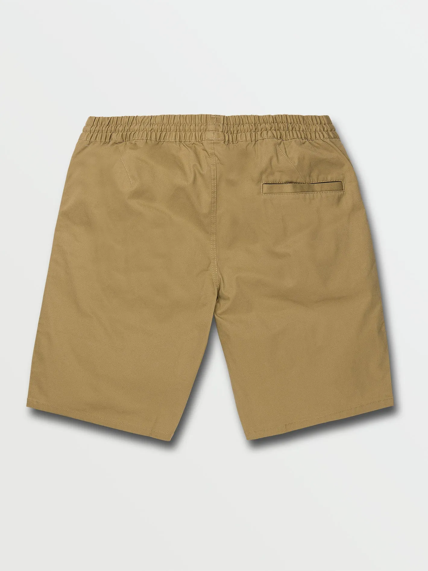 Cleaver Elastic Waist Stretch Shorts - Dark Khaki