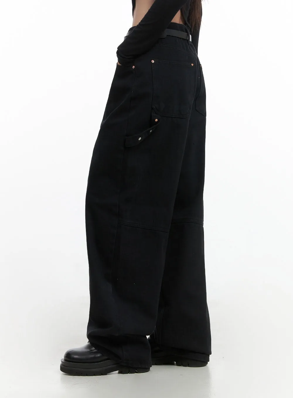 Cotton Wide-Leg Carpenter Pants CS430