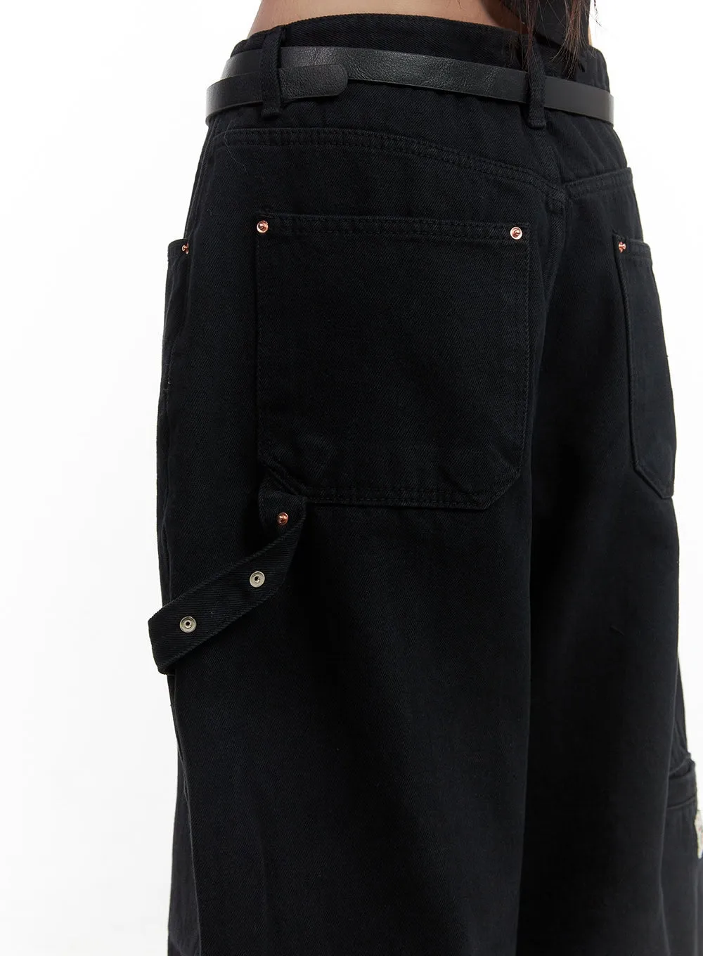 Cotton Wide-Leg Carpenter Pants CS430