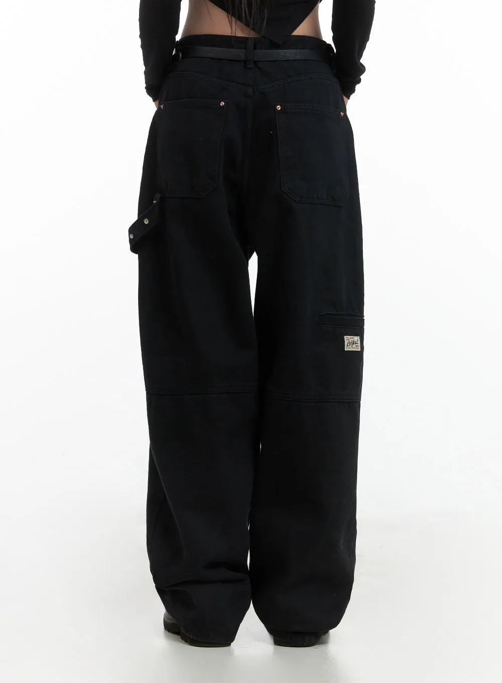 Cotton Wide-Leg Carpenter Pants CS430