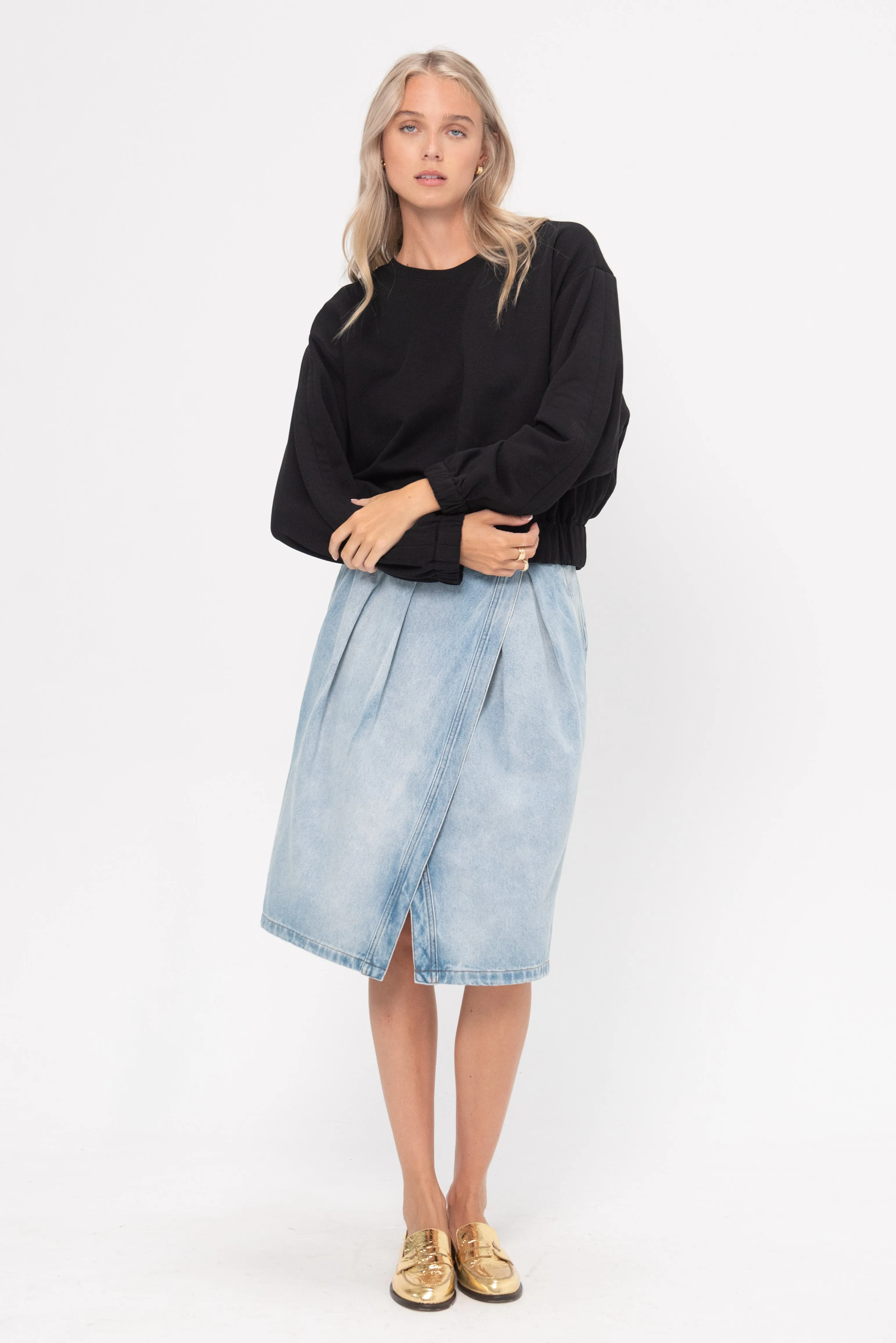 Denim Skirt, Light Blue
