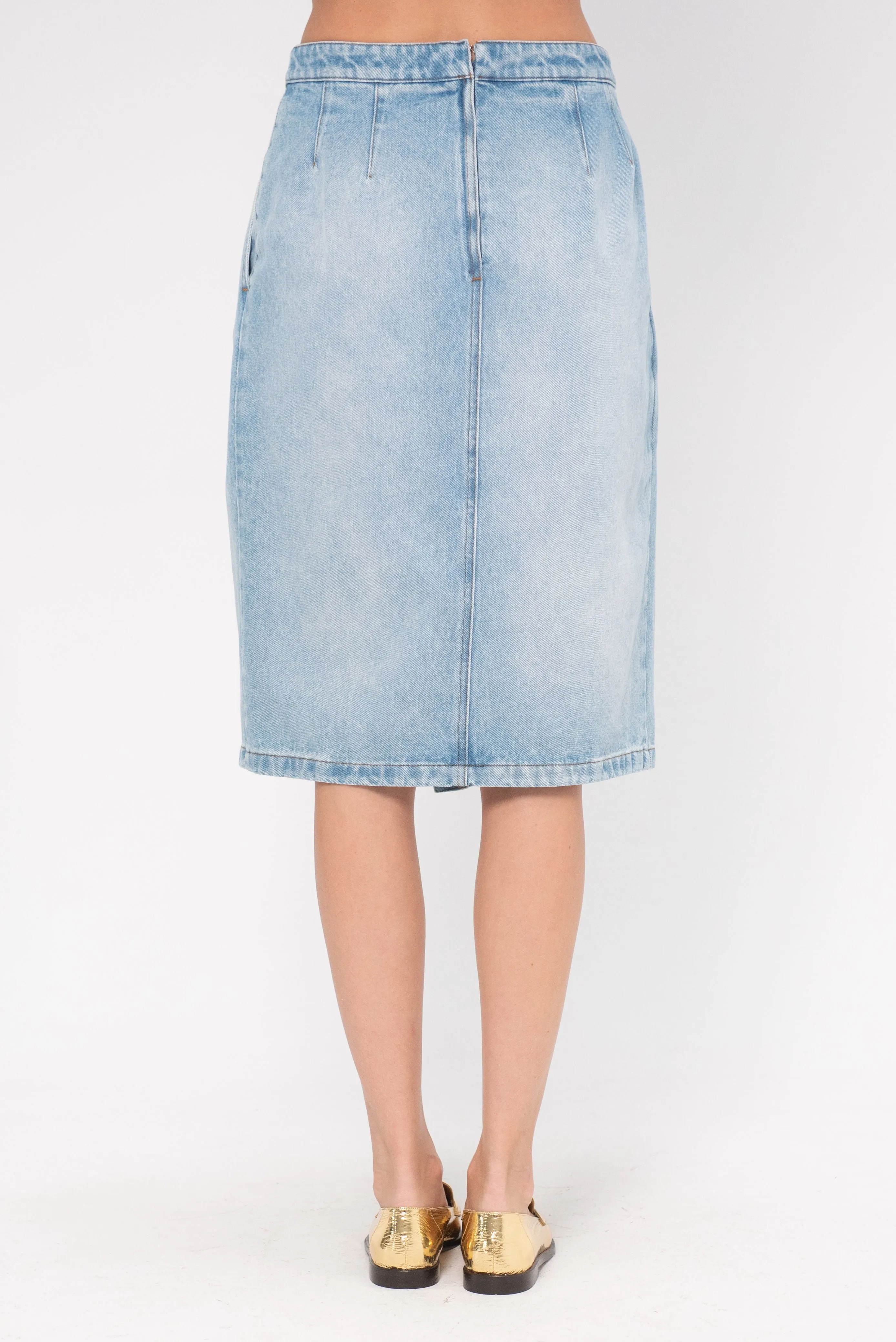 Denim Skirt, Light Blue