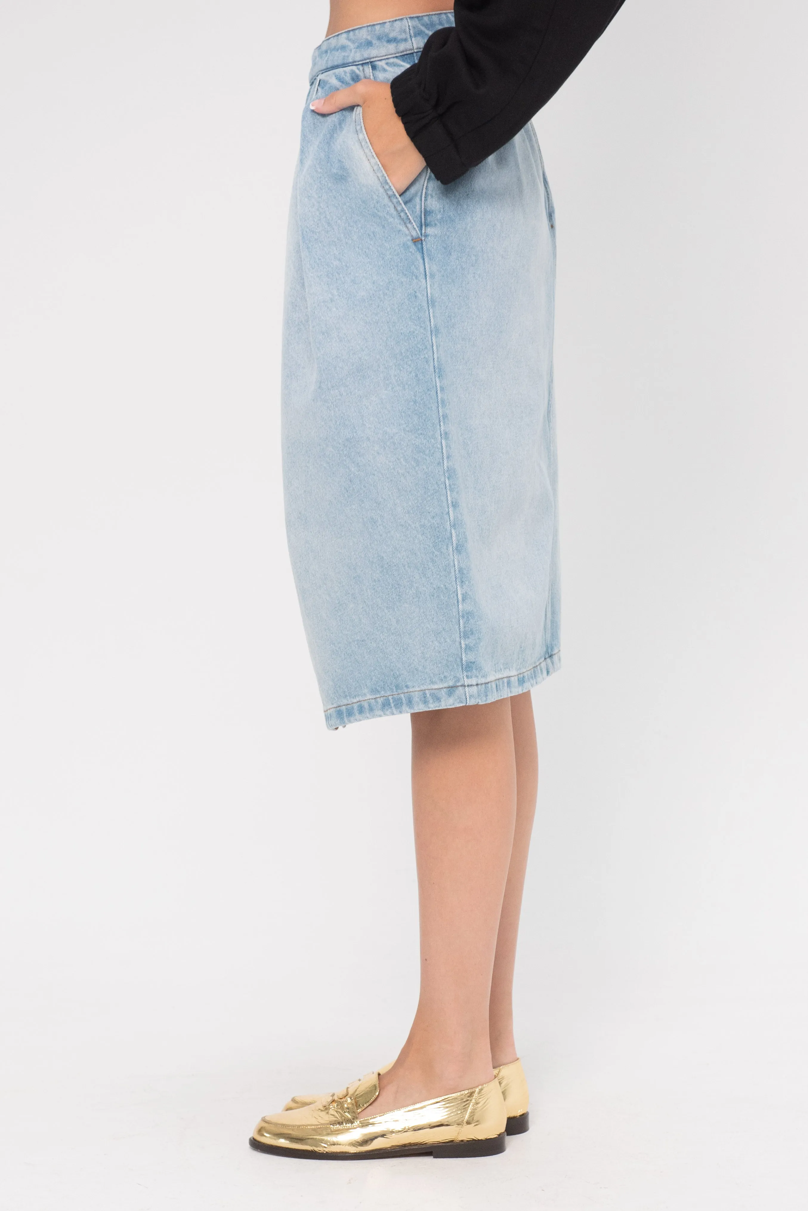 Denim Skirt, Light Blue