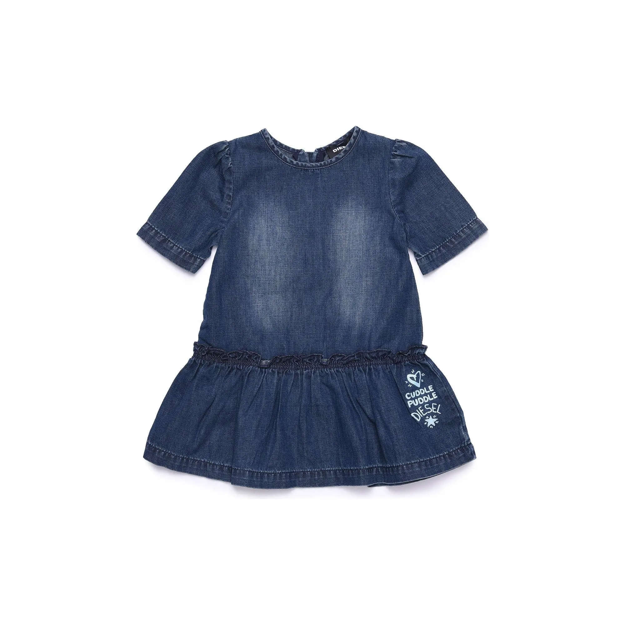 Diesel Babies Blue Denim Frilly Dress