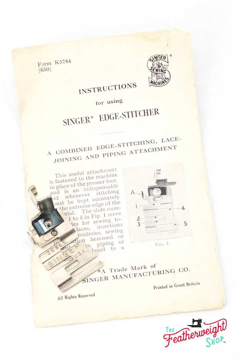 Edge Stitcher, Singer (Vintage Original)