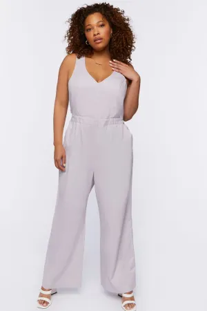 Forever 21 Plus Size Tie Back Jumpsuit, Lilac
