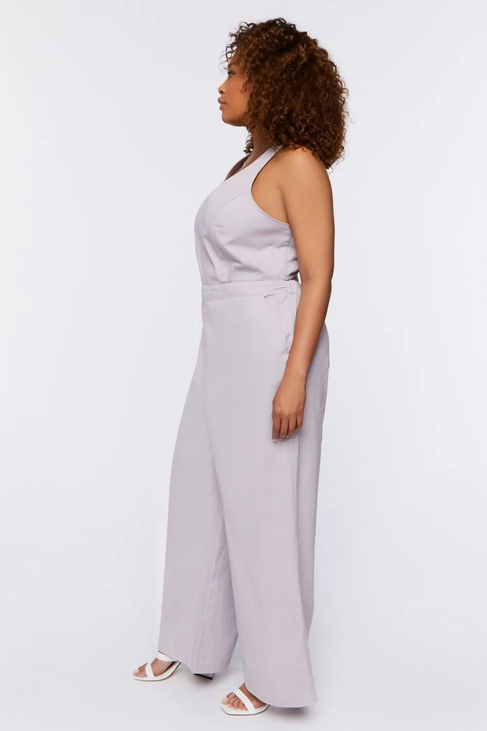 Forever 21 Plus Size Tie Back Jumpsuit, Lilac