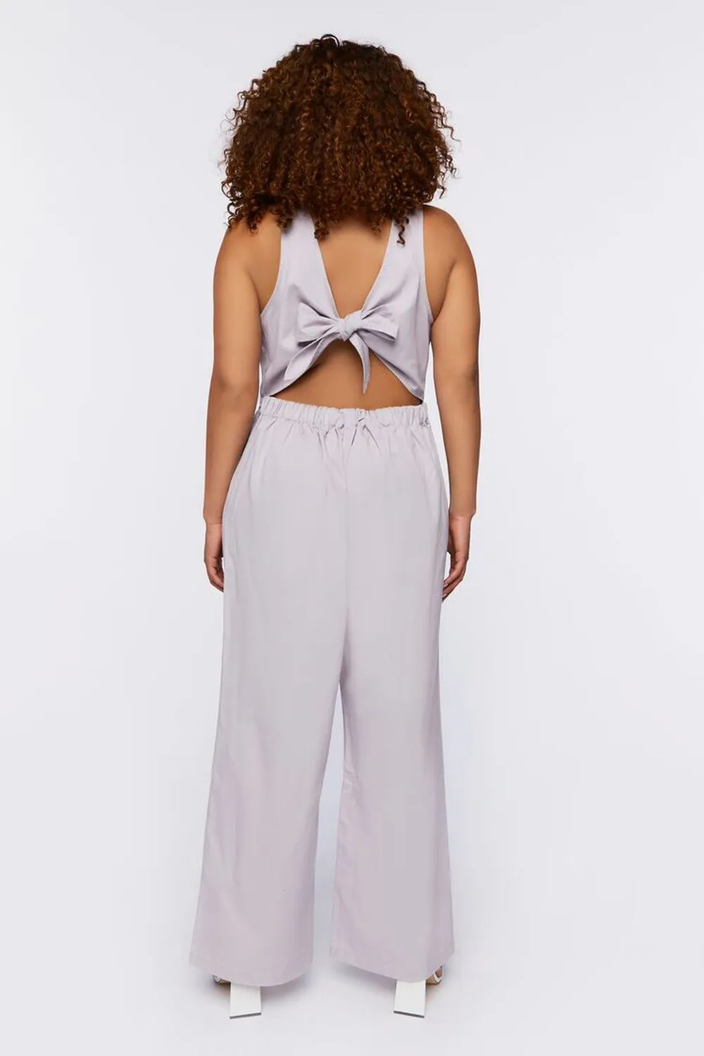 Forever 21 Plus Size Tie Back Jumpsuit, Lilac