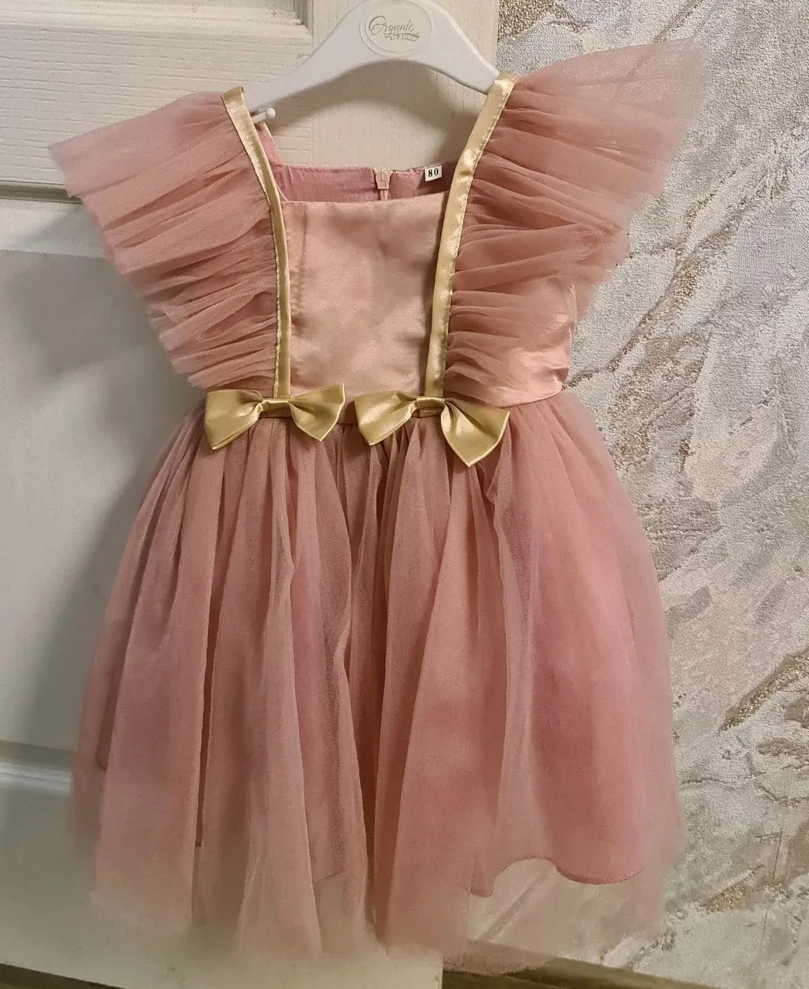 Girls Tulle Dress - Deep Pink