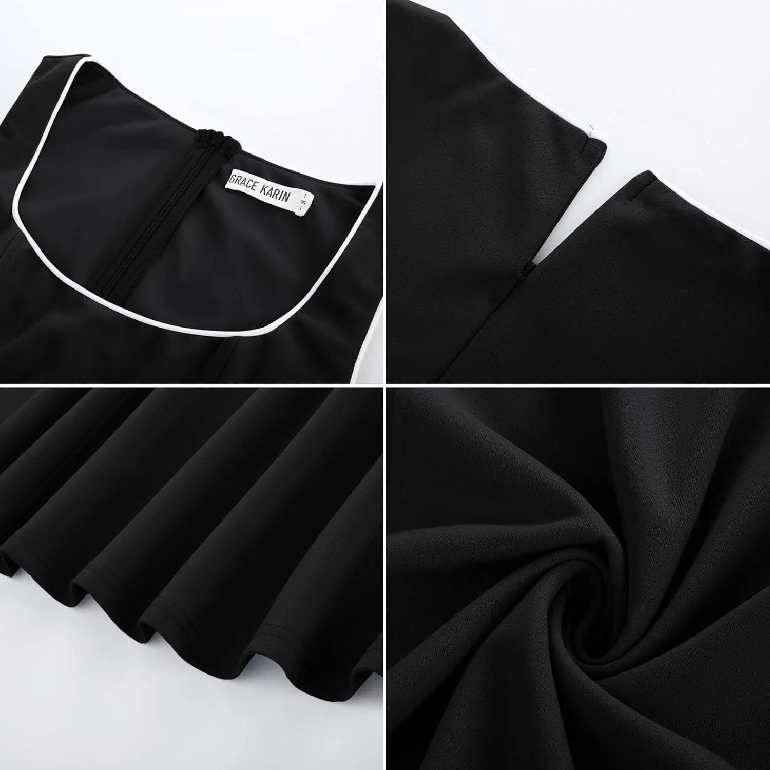 GRACE KARIN Womens 2025 Summer Midi Dresses Casual Sleeveless Square Neck A Line Tank Top Dress Flowy Trendy Work Dress