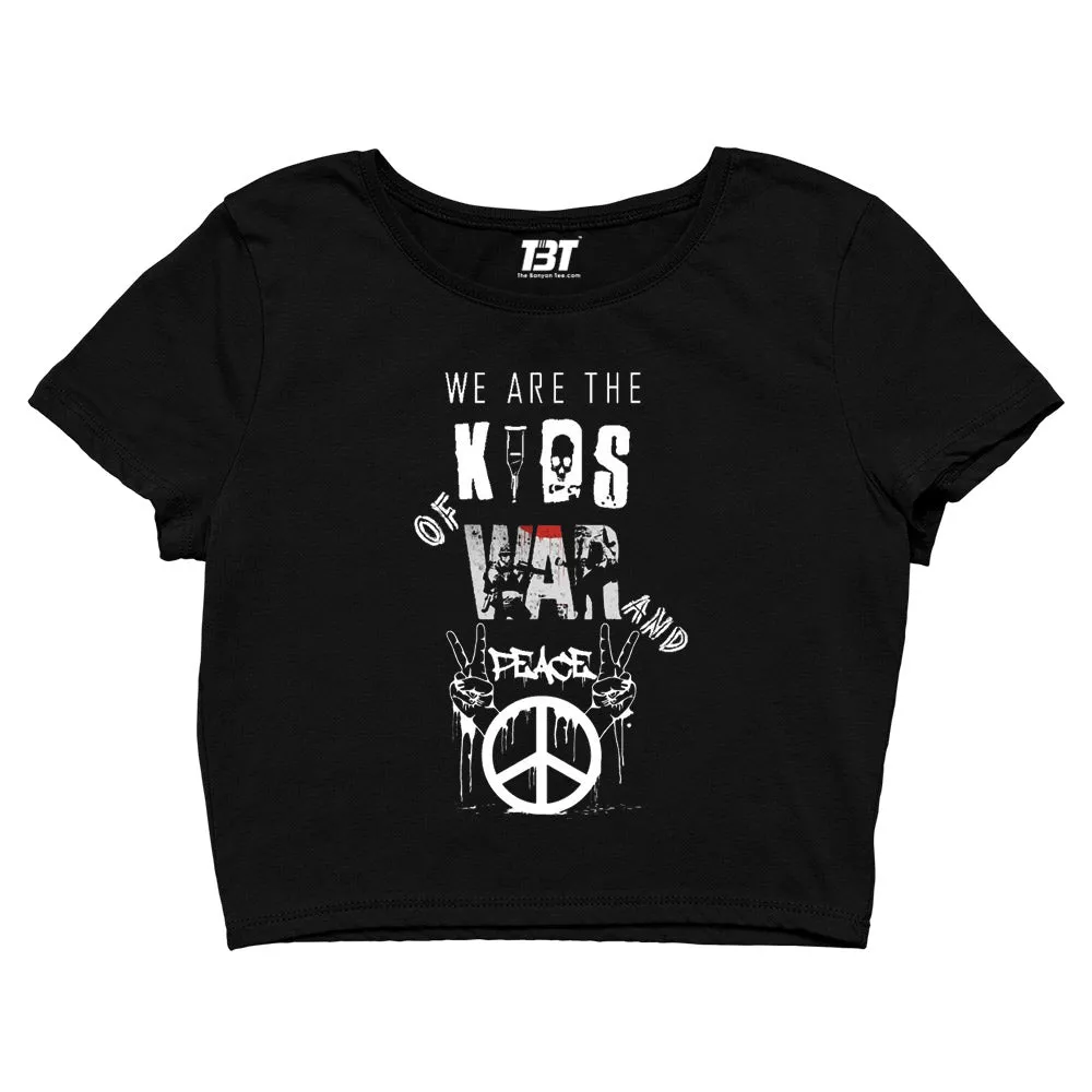 Green Day Crop Top - Kids Of War And Peace