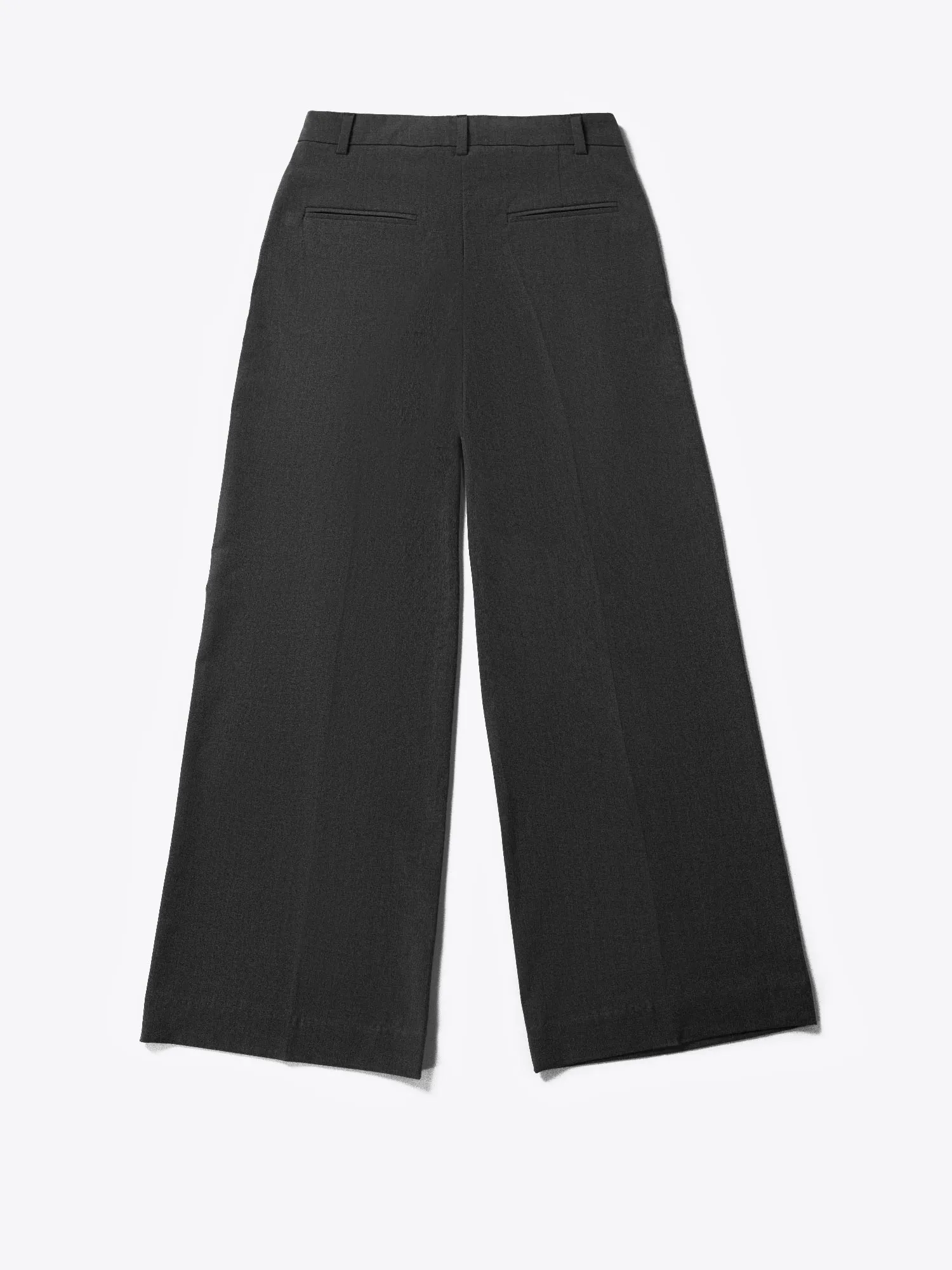 Grey Pleated Wide Leg Pants