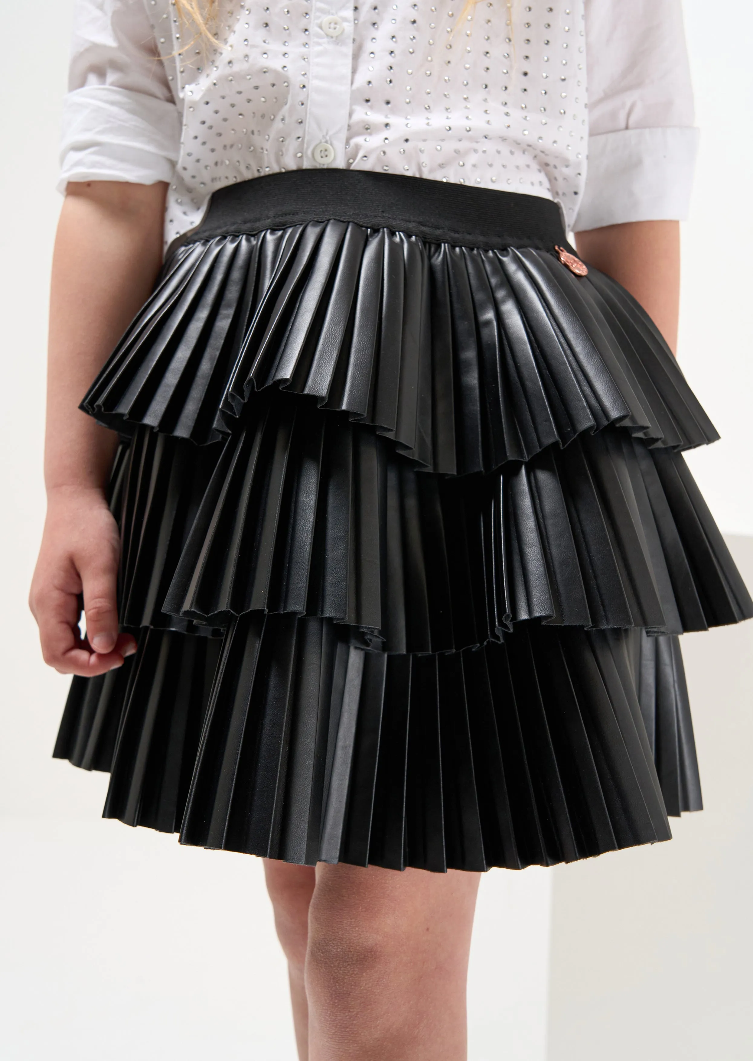 Harper PU Plisse Skirt