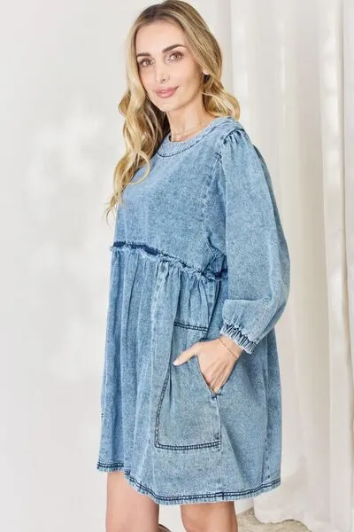 HEYSON Denim Babydoll Dress