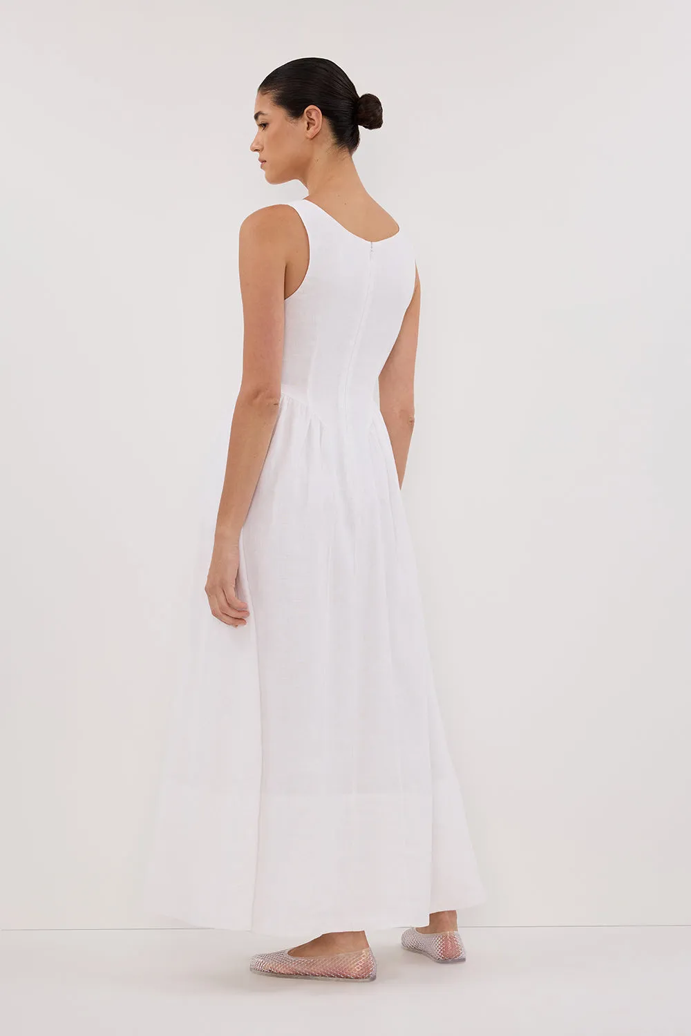 IBIZA WHITE LINEN DRESS
