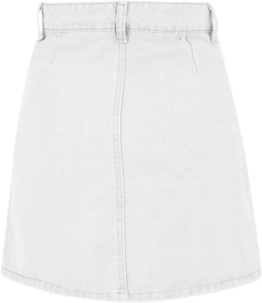 Jean Skirts for Women Denim High Waisted Trendy Stretchy Button Front Short Mini Pencil Skirt with Patch Pockets