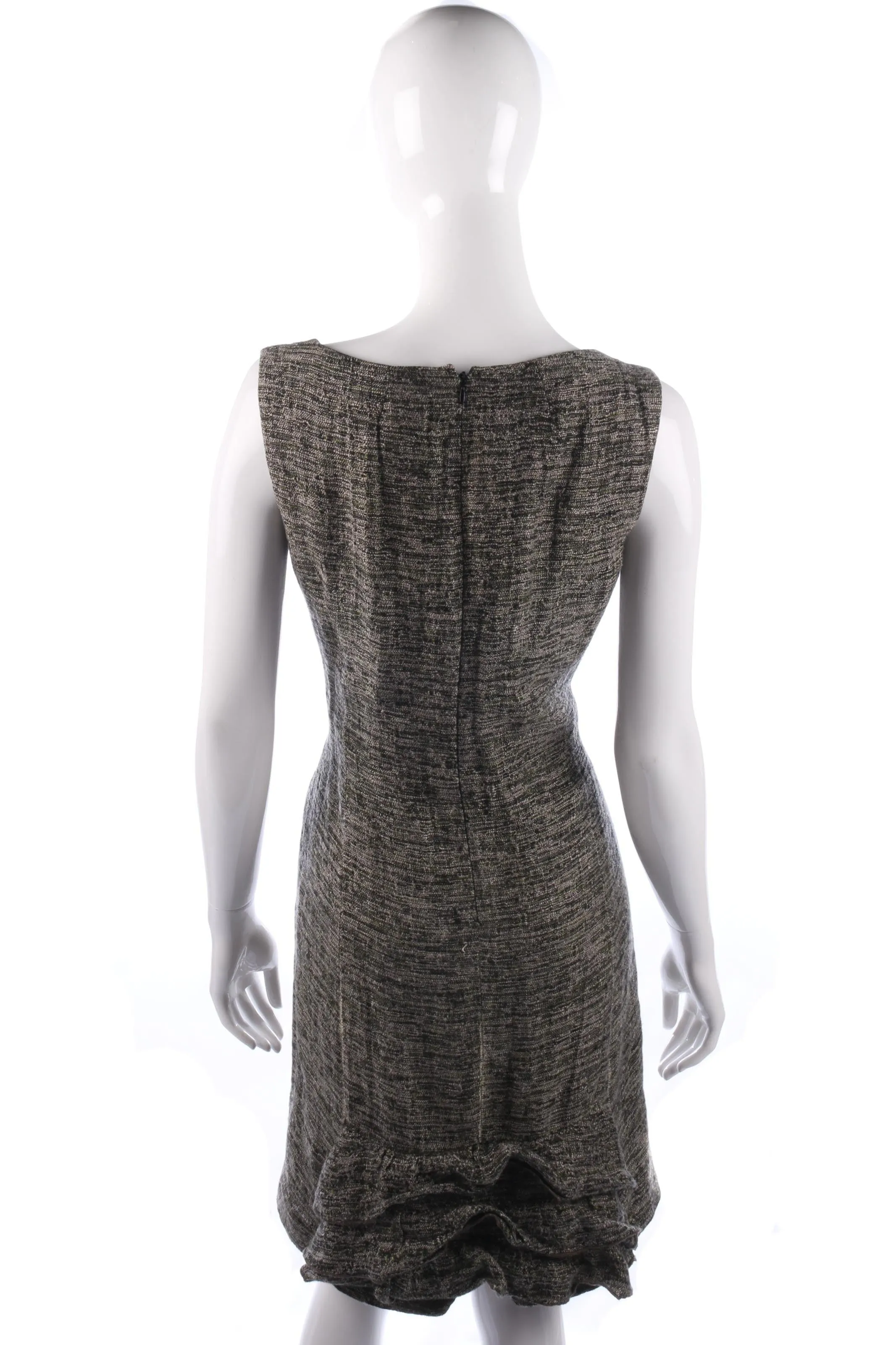 Jigsaw Linen Sleeveless Dress Grey Size 12