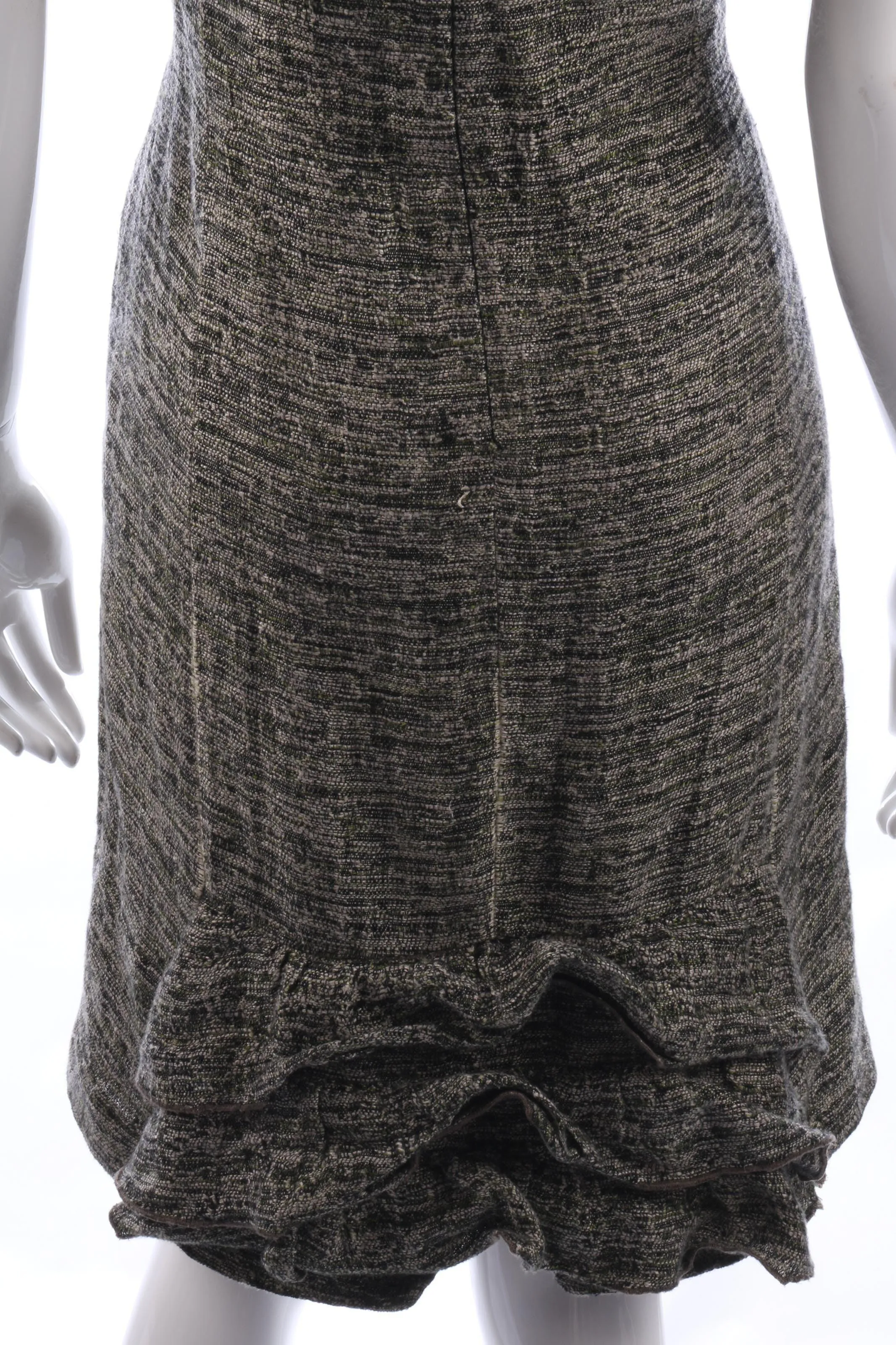 Jigsaw Linen Sleeveless Dress Grey Size 12