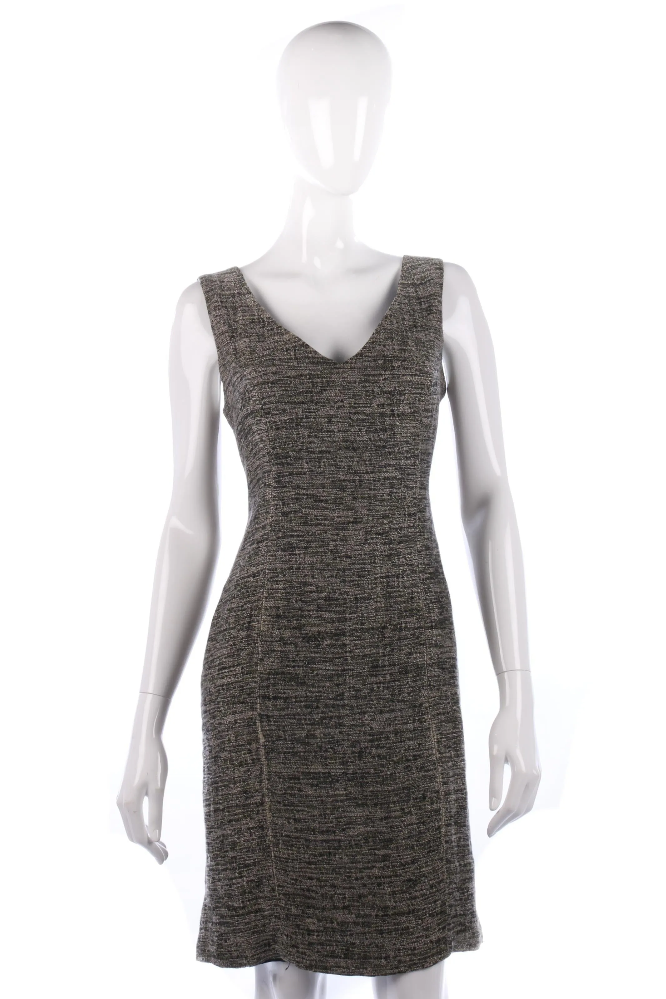Jigsaw Linen Sleeveless Dress Grey Size 12