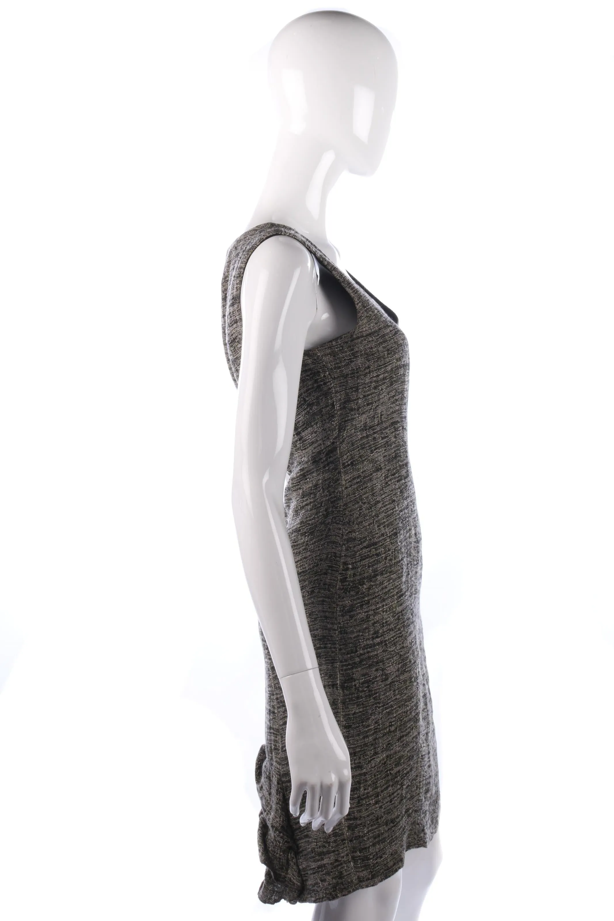 Jigsaw Linen Sleeveless Dress Grey Size 12