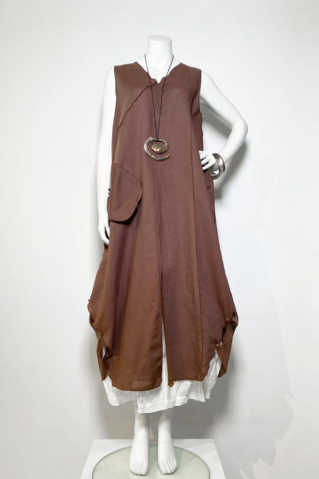 Kate Dress in Chestnut Limon